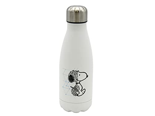 Snoopy - Botella Agua de Acero Inoxidable, Cierre Hermético, con Diseño Snoopy, 550 ml, Color...