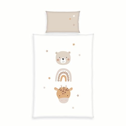 Herding Klaus GmbH Little Friends - Juego de Funda nórdica de 100 x 135 cm con Cremallera Lisa,...