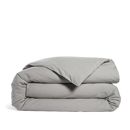 Missuna - Funda n&oacute;rdica, Cama 135/140 cm - Gris - 100% Algod&oacute;n Org&aacute;nico Percal | Tama&ntilde;o 220x220...