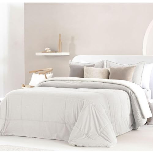 ANTILO TEXTIL Edredón Confort con Reverso de Borreguito YSABELA (Blanco, 135 cm)
