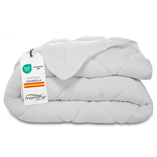 MOMMY CONFORT Edredón Cama 140x200 cm para Cama de 80 cm con Relleno de 350 g/m² - Termorregulador...
