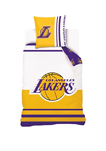 Sahinler NBA 22070233B - Funda nórdica de Los Angeles Lakers Ado (140 x 200 cm y 1 funda de...