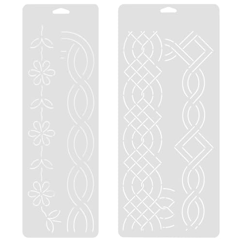 Ciieeo 2 Patr&oacute;n De Costura De Acolchado Patr&oacute;n De Edred&oacute;n C&iacute;rculo Plantillas Para Artesan&iacute;a