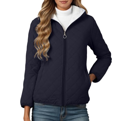 Vhersily Edredón acolchado ligero para mujer, cálido de invierno, abrigo largo, chaqueta de...