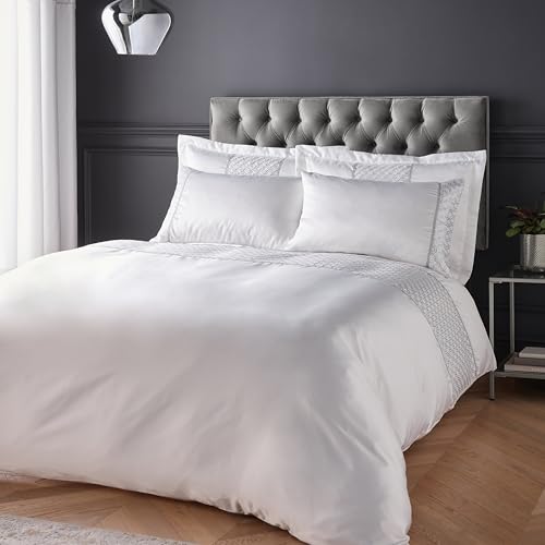 Catherine Lansfield Deco - Juego de Funda de edred&oacute;n con Lentejuelas y Fundas de Almohada, Color...