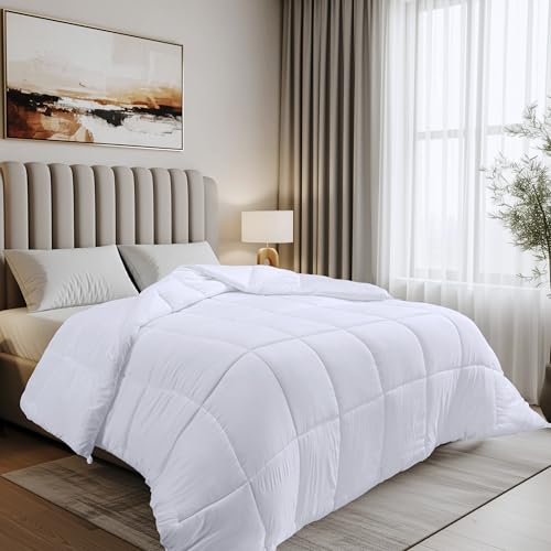 Utopia Bedding Edredón de Fibra 135 x 200 cm, Fibra Hueca siliconada, 940 gramo - (Blanco, Cama...