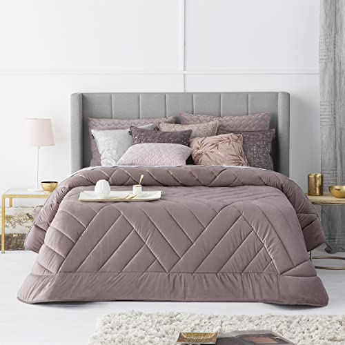 Antilo - Edredón nórdico Dual Cama 150 Cm - Color Malva