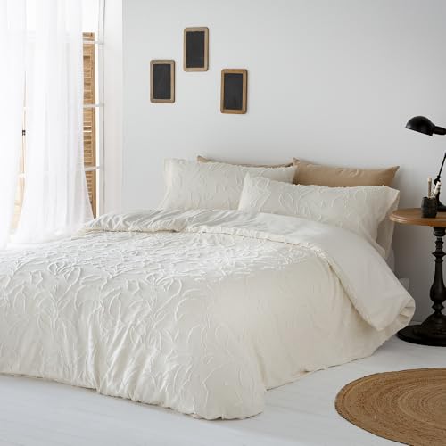 Funda Nórdica LITO Tejido Jacquard en Microfibra Reverso algodón -poliéster Cierre con Botones...