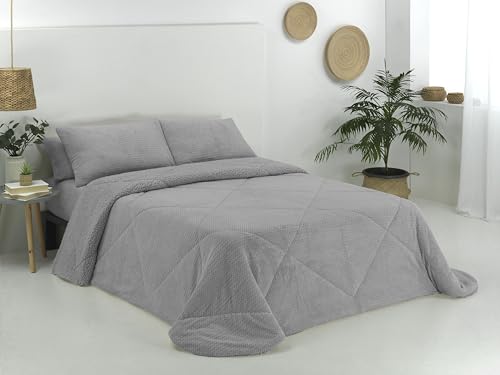 Donegal Collections Edredon Nordico Borreguillo Cama 150 Gris | 250 x 265 cm - Edredon Nordico Cama...