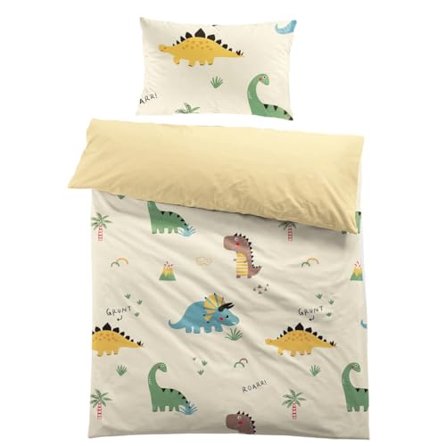 MUSOLEI Funda n&oacute;rdica de Dinosaurio 120x150 para ni&ntilde;o Juego de Cama para de Microfibra con...