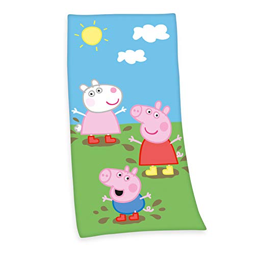 Herding Peppa Pig Toalla de baño, Algodón, Multicolor, 75 x 150 cm