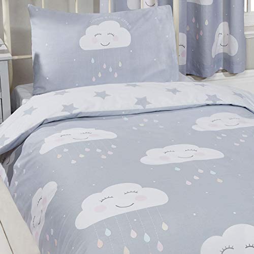 Price Right Home - Happy Clouds - Juego de funda nórdica y funda de almohada, con diseño de nubes,...