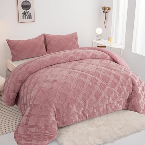 BESCH Edredón Invierno Borreguillo Nórdico 180x240cm para Cama 90/105 con 1 Funda Almohada |...