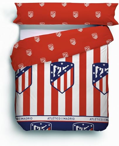 Dhestia Home - Funda Nórdica Escudo del Atlético de Madrid - Color ÚNICO, Talla Cama 90