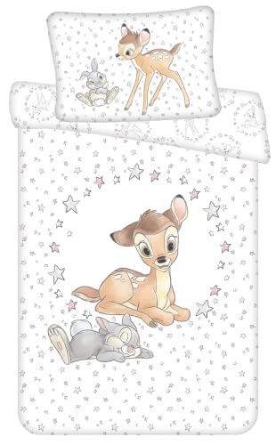Juego de Funda n&oacute;rdica para beb&eacute; Bambi Stars, Disney, 2 Unidades de 100 x 135 cm + Funda de...