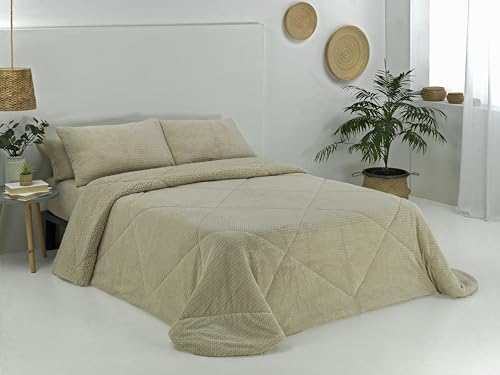 Donegal Collections Edredon Nordico Borreguillo Cama 135 Beige | 235 x 265 cm - Edredon Nordico Cama...