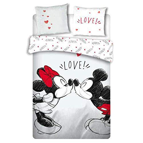 AYMAX S.P.R.L., Funda nordica Love Mickey and Minnie Disney Cama, 240 x 220 cm