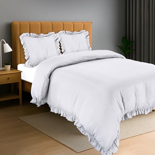 Utopia Bedding Funda Nordica Cama (Blanco, Cama 150-240x220cm + 2 x Fundas Almohada 65x65cm)