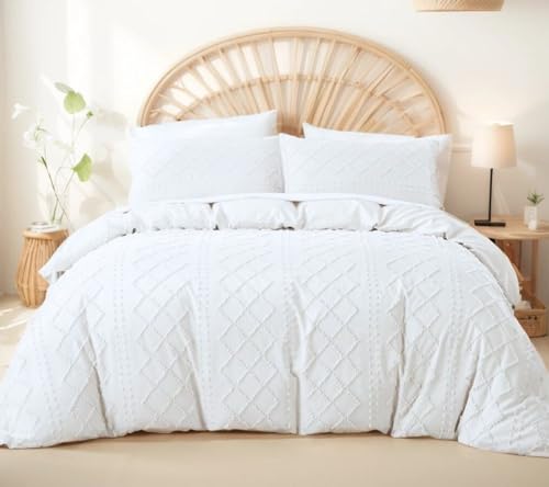 Aesthetic - Juego de ropa de cama vintage de 135 x 200 cm, color beige, 4 piezas, funda de edredón...