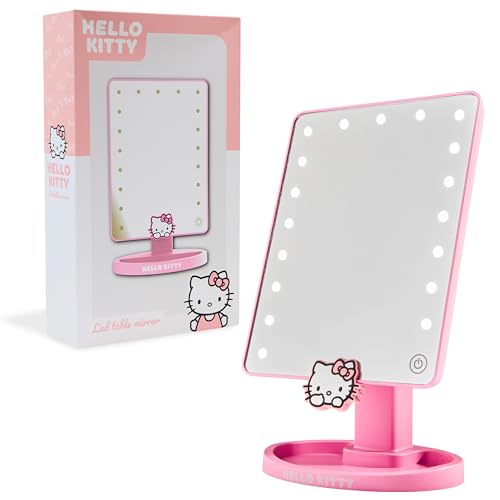 Hello Kitty Espejo de Mesa LED con Bandeja para Joyas - Regalos para Mujer