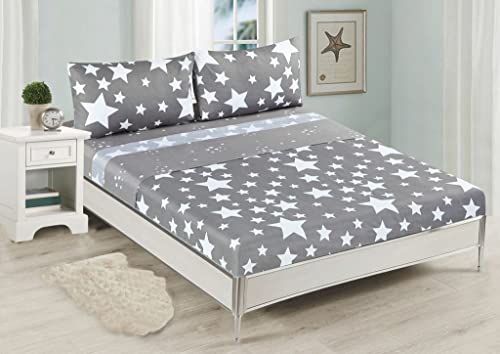 Juego de Sábanas 100% Microfibra de Poliester Transpirable Suave 3 Piezas - Encimera 160x270cm,...