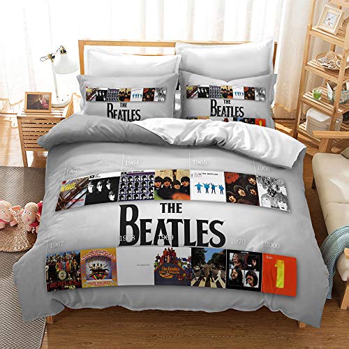 Juego De Funda N&oacute;rdica The Beatles 220X240 Edred&oacute;n 2 Personas Juego De Ropa De Cama De 3 Piezas...