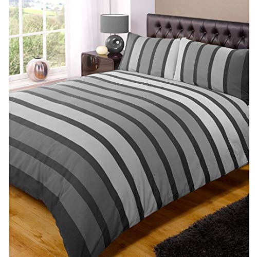 Soho Negro, diseño a Rayas, Negro, King Size (230 x 220 cm)