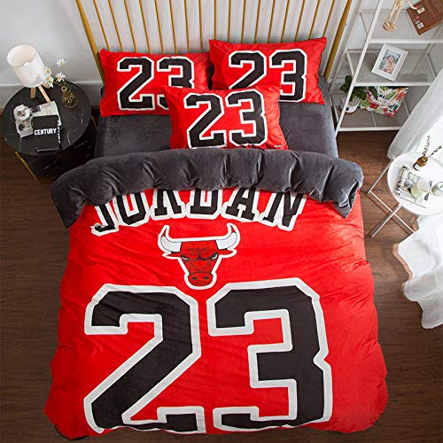 Funda de Edredón 3 Piezas Juego de Cama Toro de Jordan Funda Nórdica Ropa de Cama Microfibra 140 X...