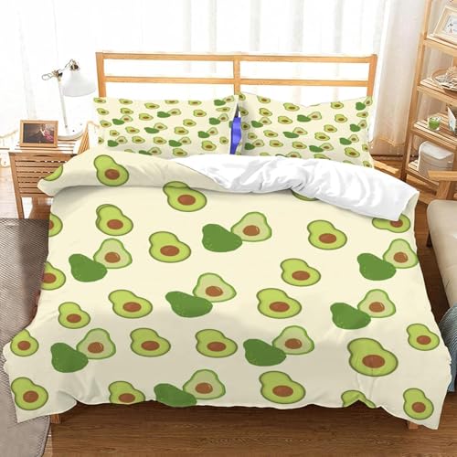 Funda Nordica Cama 90 Aguacate Funda Edredon Microfibra Ropa de Cama Frutas Tropicales Fundas...