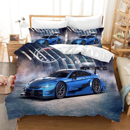 Gegeryozer - Funda n&oacute;rdica para coche de carreras, 220 x 240 cm, juego de cama de coche para...