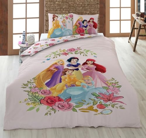 Juego de ropa de cama para niña, diseño de princesa Rapunzel, Cenicienta, Ariel, Blancanieves,...