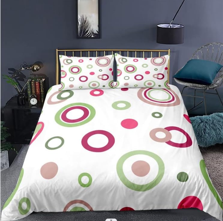 Funda Nordica Cama 150 C&iacute;Rculos De Colores Funda Edredon 220x240 para Ni&ntilde;os Adultos con Cremallera...