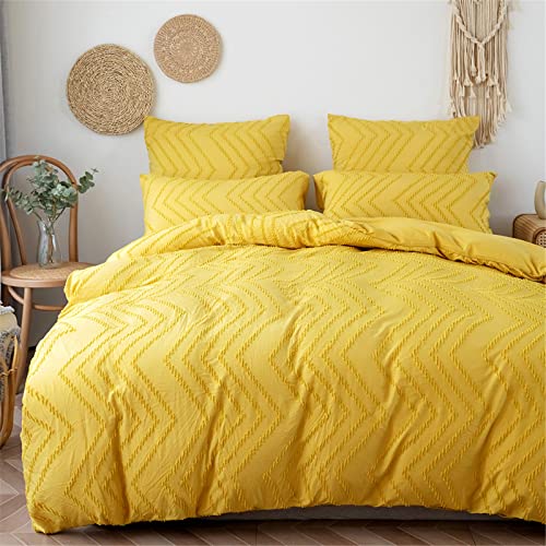 Odot Fundas de Edredón Jacquard Cheurón, Juego de Ropa de Cama con Funda de Nórdico y Funda de...