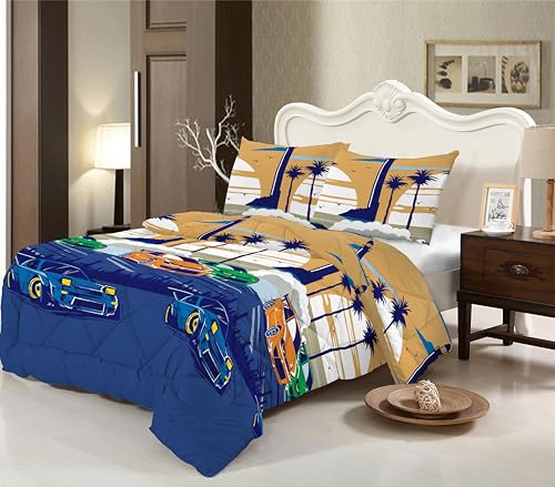 Edred&oacute;n N&oacute;rdico para Cama 105 (200x260 cm) - Relleno de Fibra 250gr/m2, Dise&ntilde;o Estampado...