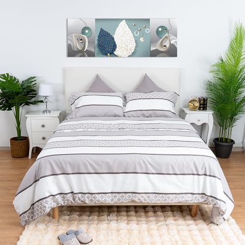 H HANSEL HOME Funda Nordica Cama 135 de 4 Piezas Transpirable Suave al Tacto 100% Microfibra, Funda...