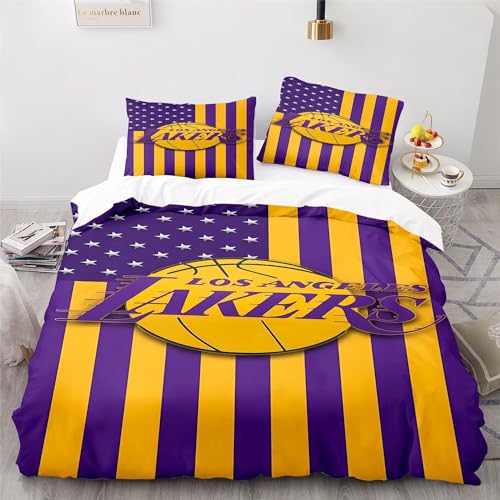 SHAARI Deportes de Baloncesto Fundas Nórdicas Cama 90 de 3 Piezas - Fundas Poliéster Nórdico...