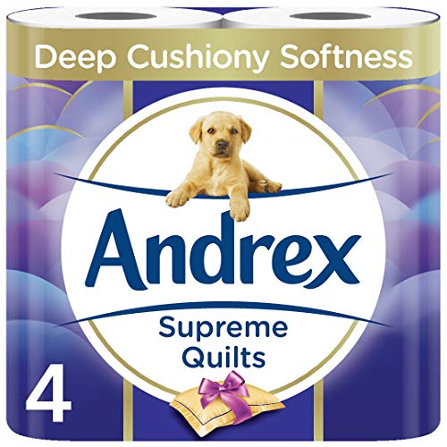 Andrex Supreme Quilts - Papel higiénico (4 unidades)