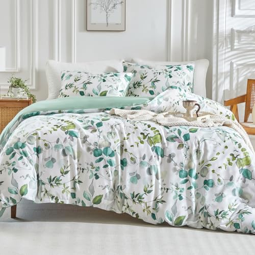 Tokokimo Funda Nórdica Cama 135/150, Funda Nórdica 240x220cm, Ramas y Hojas Patrón Microfibra...