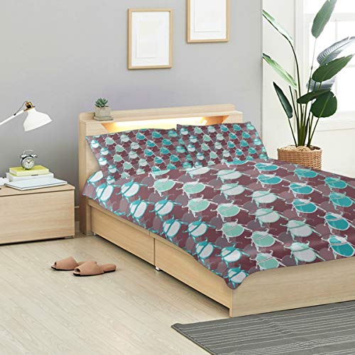 MONTOJ - Juego de 3 fundas de almohada para adolescentes, dise&ntilde;o de Beatles de dibujos animados con...