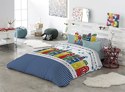 Funda Nórdica + 1 Cojín decorativo GEA (160x270) Cama de 90 (ANTILO)