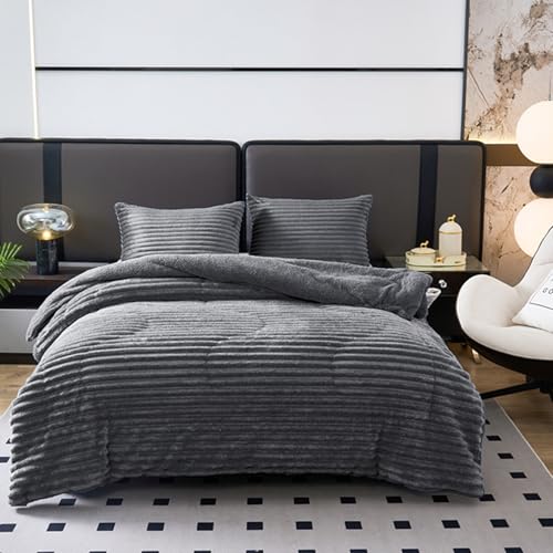 TIENDA EURASIA – Edredón Borrego Raya | Edredon | 100% Poliéster y Sherpa Polar Extra Suave |...