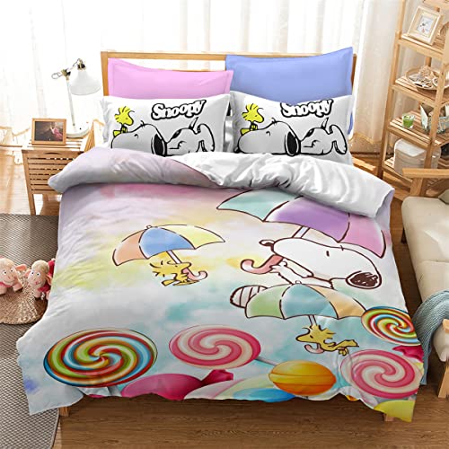 CHAOSE-ESB Funda Nórdica Snoopy para Perros Pequeños, Juego De Ropa De Cama De Navidad, Sin...