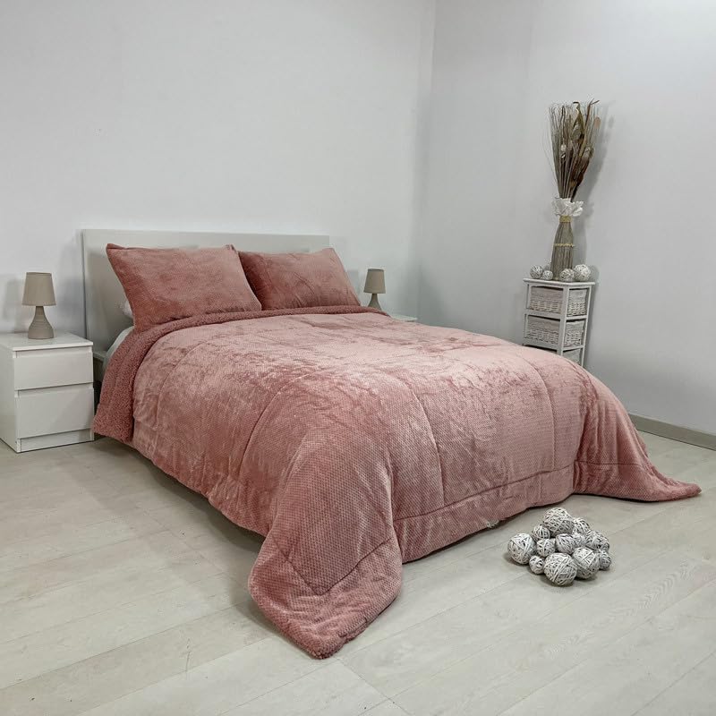 Rufino Díaz Edredón Invierno Sedalina Borreguillo Alaska 690 gr/m2 - Rosa, 90 cm