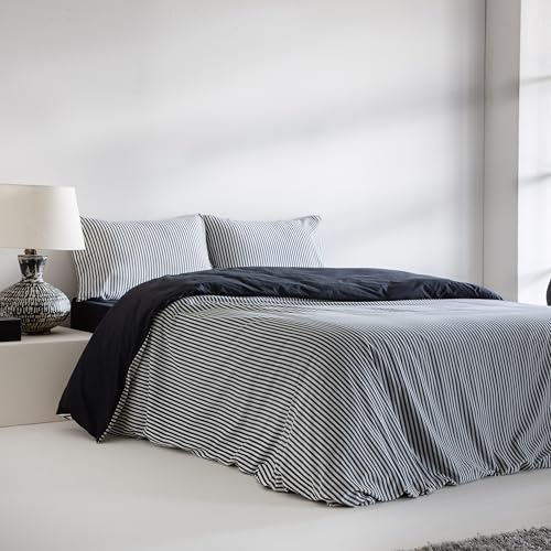 Funda Nórdica ALTUBE Azul algodón 180 Hilos Funda de edredón para Cama de 105 (180x220 cm) + 1...