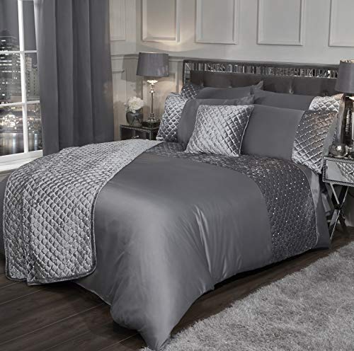 Emma Barclay Glamour - Juego de Funda nórdica de Terciopelo con Lentejuelas para Cama de...
