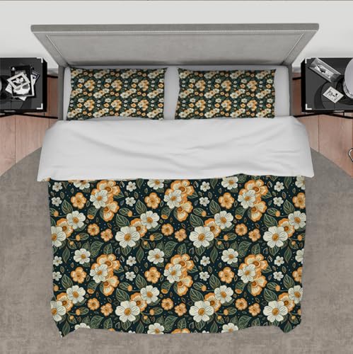 YUNART Juego de Fundas nórdicas Florales Vintage Natural Wilderness Country Aesthetic Soft...