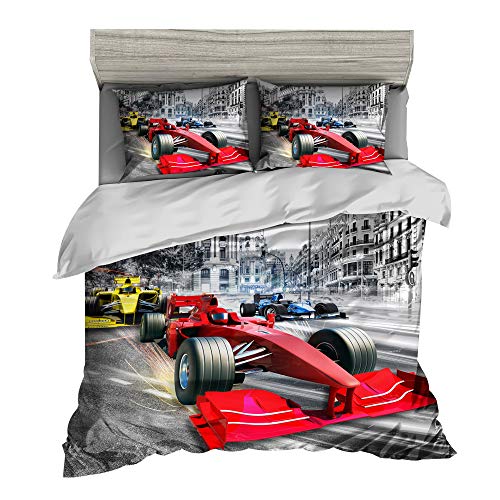 Funda de Edred&oacute;n y Funda de Almohada 3D Baloncesto F&uacute;tbol Boxeo Coche de carreras Estilo deportivo...