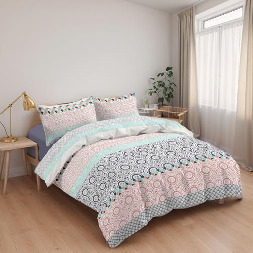 Juego de Funda N&oacute;rdica 3 Piezas Cama 90 Microfibra Extra Suave Transpirable - 1 Funda Edred&oacute;n...