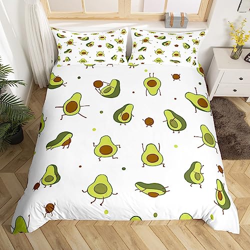 Lindo Juego de Ropa de Cama de Aguacate para ni&ntilde;as y ni&ntilde;os, Juego de Funda de edred&oacute;n para Yoga,...