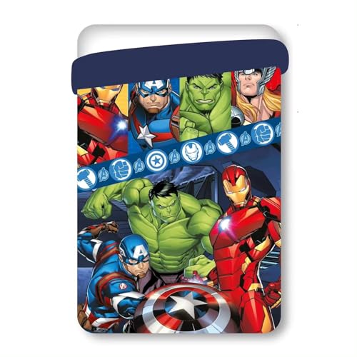 Disney Edredón Nórdico Marvel 170x260cm - Cama 90cm - Modelos: Avengers, Lilo y Stitch, Spiderman,...